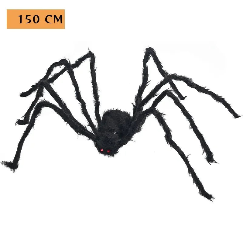 Aranha Preto Peludo Halloween Aranha, 1.5 Metro Preta, Macia, Peluda, Assustadora Ar Livre