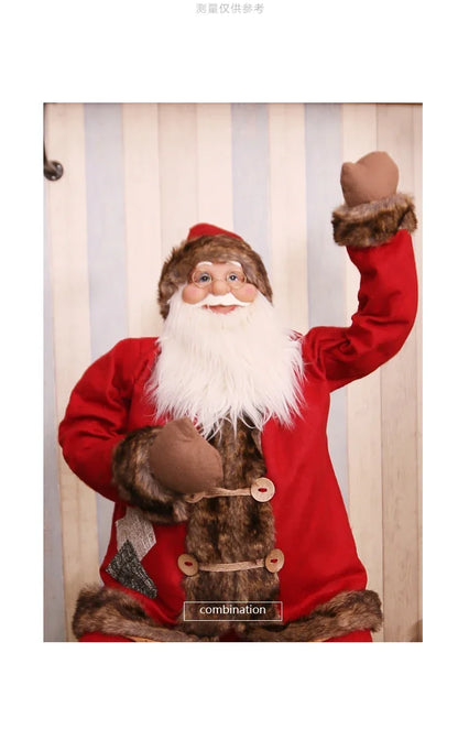 Decoração de Natal, Papai Noel Vermelho Grande, Saco de Presentes  (Papai Noel 110CM)