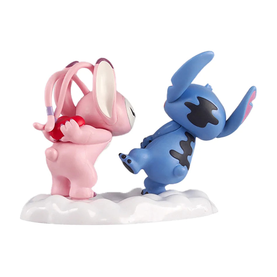 Lilo Stitch Boneco ação figure stitch e angel casal beijo namorados