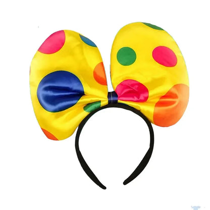 Chapéu coco de fantasia bolinhas coloridas - festa cosplay amarelo/bolinhas