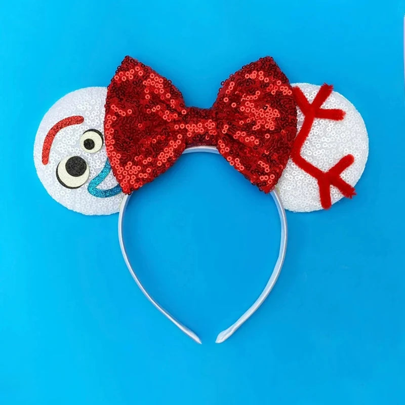 Tiaras Acessórios Disney orelha de rato com laço brilhante, Lantejoula de dupla celebração
