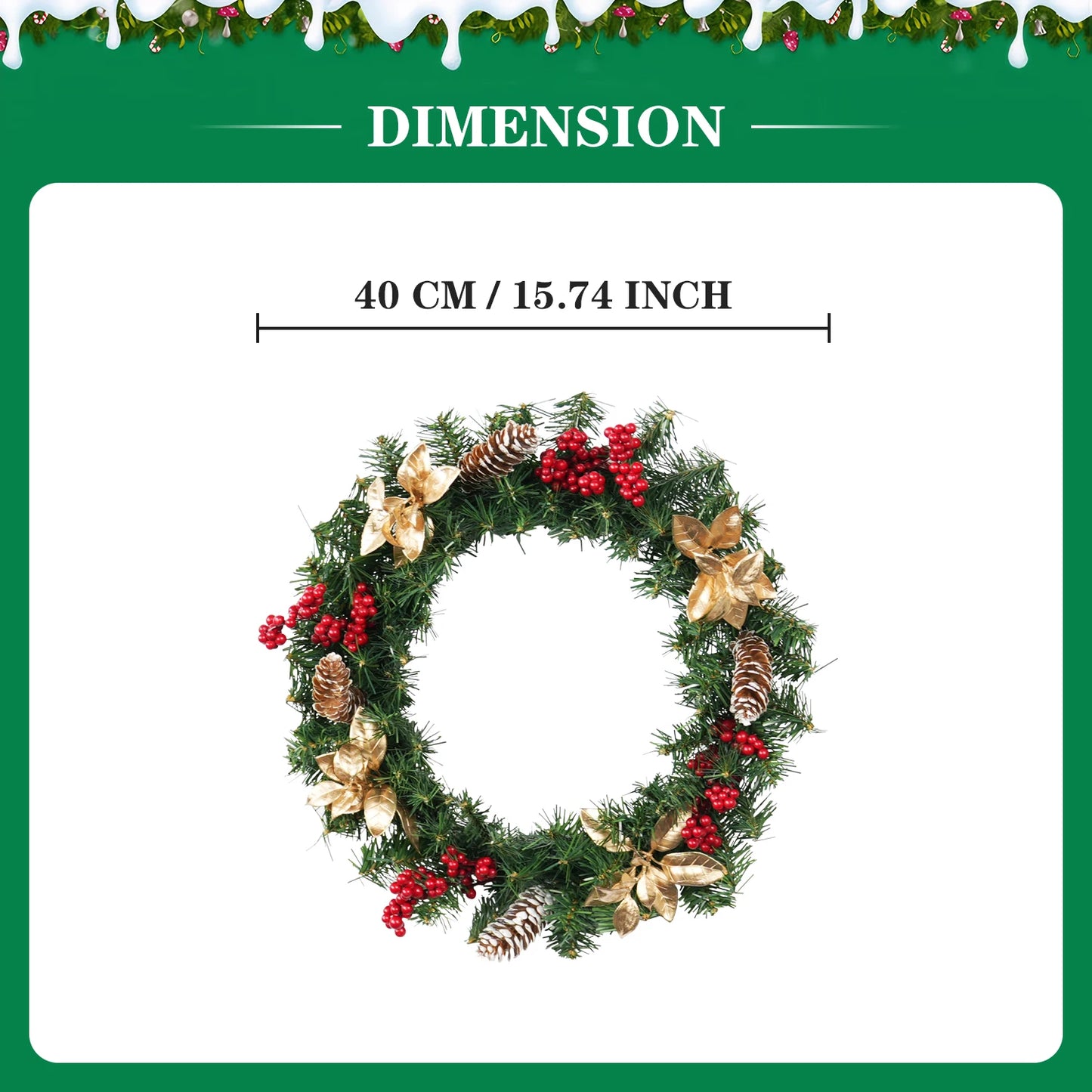 Guirlanda De Natal Enfeite De Guirlanda De Natal Decoração De Natal Decoração Pendurada