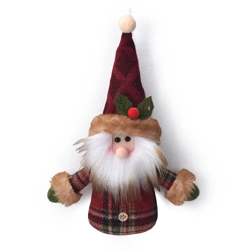 Boneco de Papai Pingente Noel Fofo em Forma de Cervo, Boneca de Natal, Enfeite Pendurar