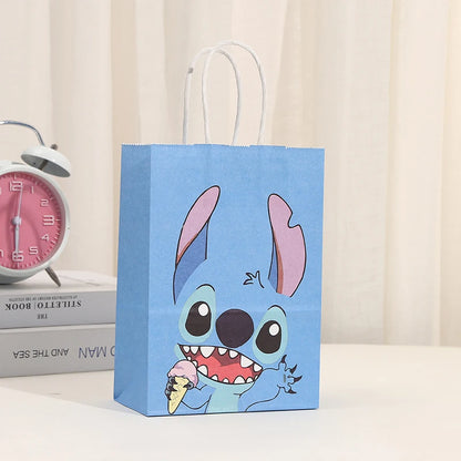 6 Peças Sacolas de Papel para Festas, Decoração de Festa Sacolas de presente Lilo & Stitch