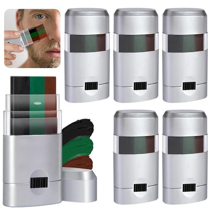 Bastão de tinta facial Cor Preto/Verde/Marrom., lavável e suave para a pele, combinação