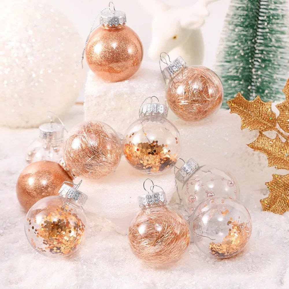 kits de Bolas Natal Inquebráveis (Geralmente com 24 Unidades de 4 cm), Feitas de Plástico Resistente