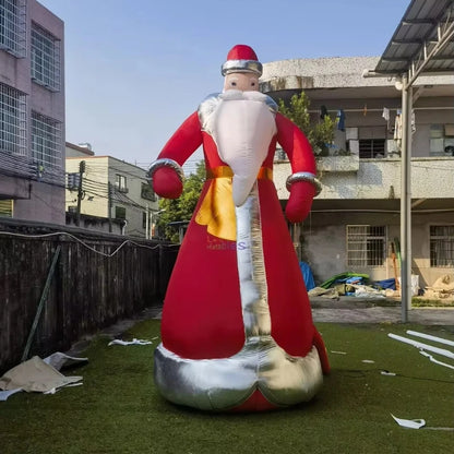 Papai Noel Inflável Enfeite Natal Grande Papai Noel Ar livre Inflável Natal