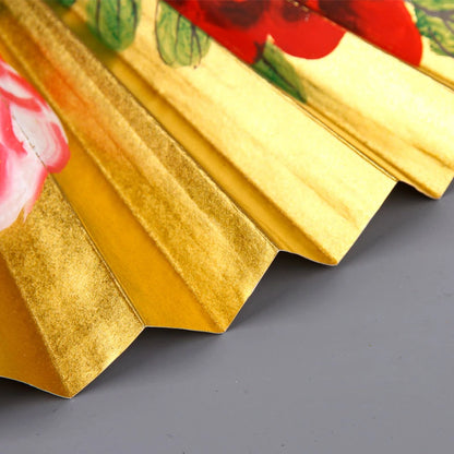 Leque Grande De Bambu Oriental 30cm Aberto e Leque Grande De Bambu