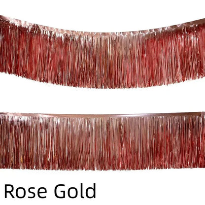 Cortina Laser 1/2 pacotes de franja de folha metálica, boias de desfile para pendurar parede