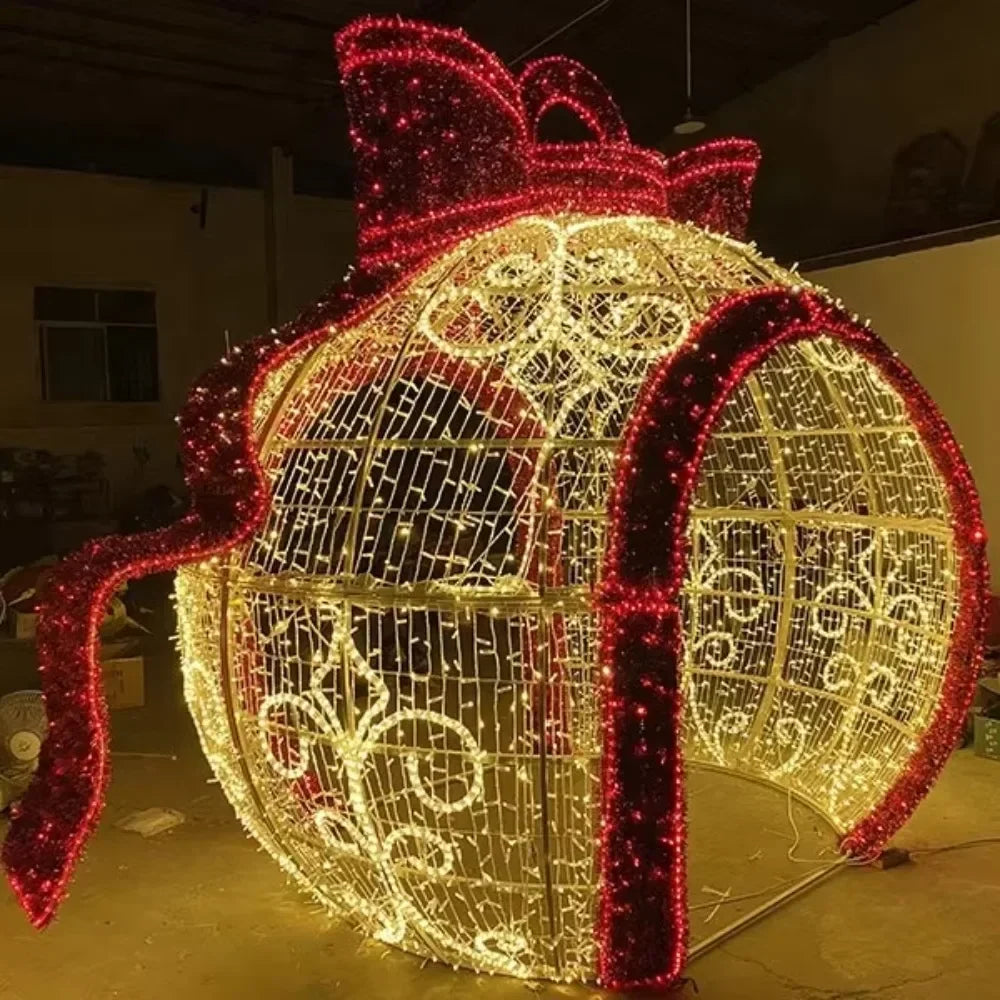 Bola de Natal  Shopping Grande LED Exterior Metal Decorativa Arco decorativo de Natal 3m