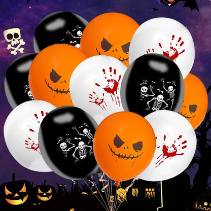 Kit de guirlanda de arco de balões de Halloween 60 peças de balões de látex laranja e preto
