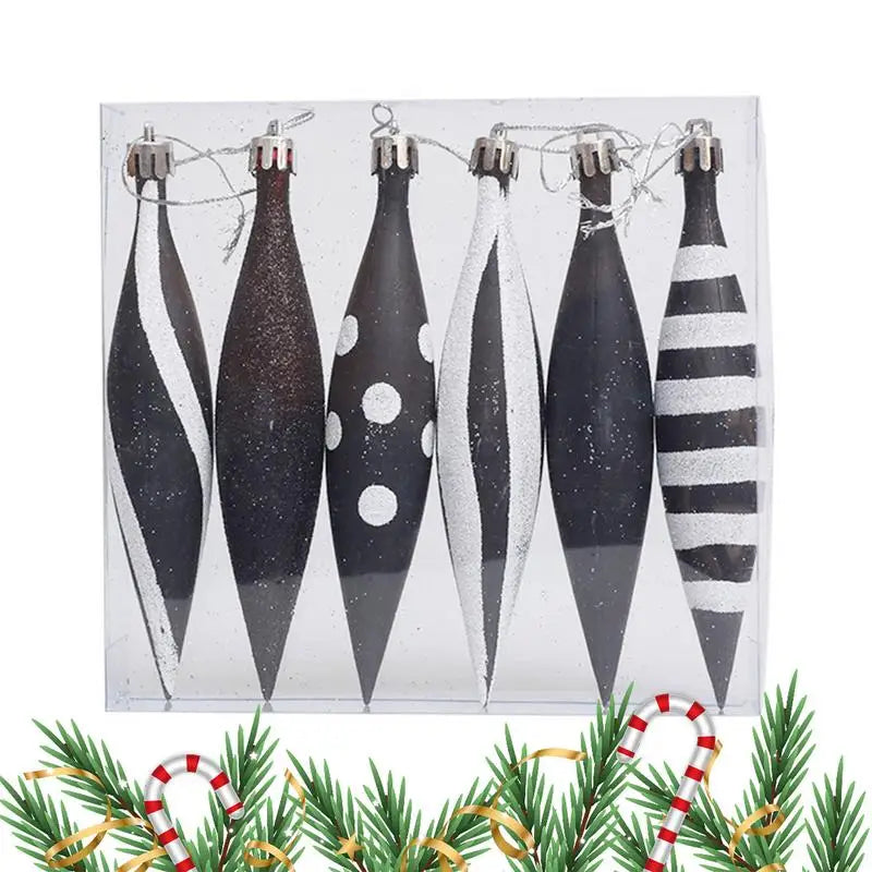 Bolas de Natal com Preto Conjunto de Enfeites Pendurados para Árvore de Natal