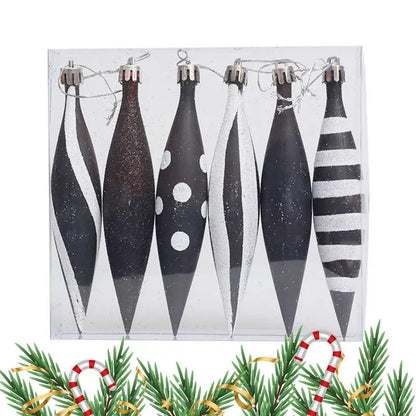 Bolas de Natal com Preto Conjunto de Enfeites Pendurados para Árvore de Natal