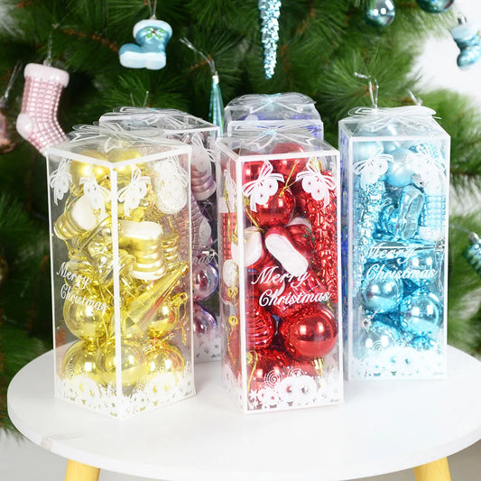 Bola de Natal Conjunto de 21 Peças de Enfeites de Árvore de Natal Decorações Bola Lindas