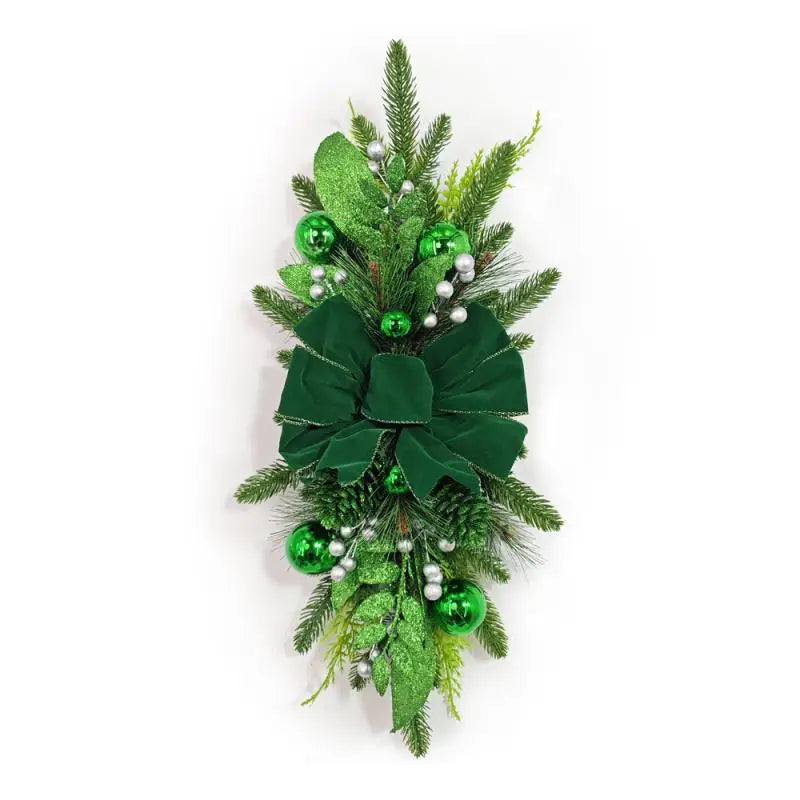 Guirlanda de Natal com luzes, Guirlanda de Natal Guirlanda de toque real de cedro dobrável