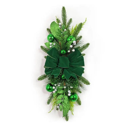 Guirlanda de Natal com luzes, Guirlanda de Natal Guirlanda de toque real de cedro dobrável