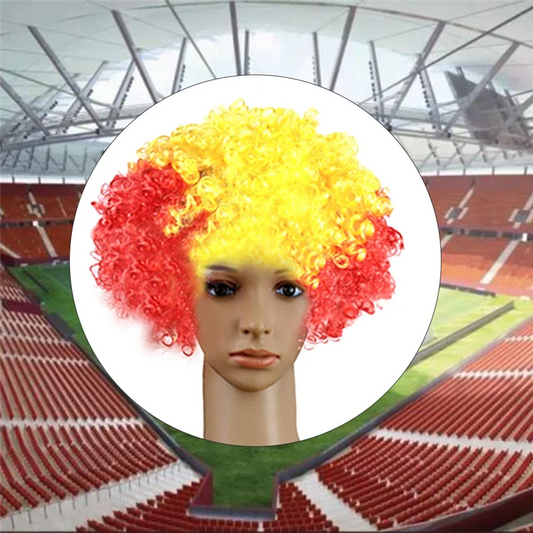 Peruca Copa do Mundo para torcedores de futebol, inspirada na Copa do Mundo, Peruca
