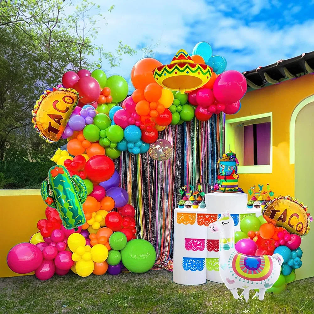 Kit de arco de guirlanda de balão adequado para torre de festa temática verão