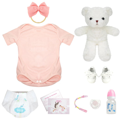 Bebê Reborn Boneca Realista Silicone Menina Original (48cm Bebe Boneca Pintada)