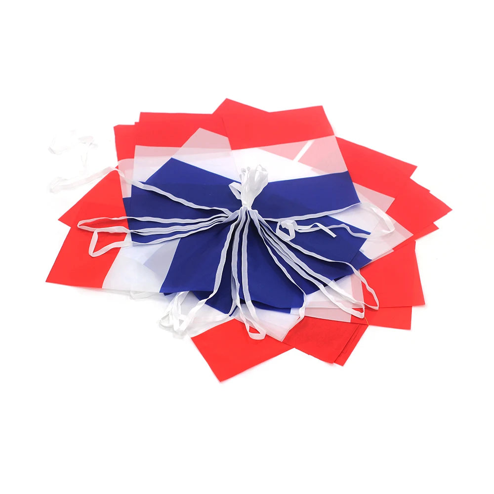 Bandeirinha Copa do Mundo Cordão de bandeira da França, 24 peças, faixa francesa externo