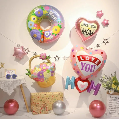 Balões para o Dia das Mães, Balões "Te Amo Mãe" para Decoração de Festas Dia das Mães