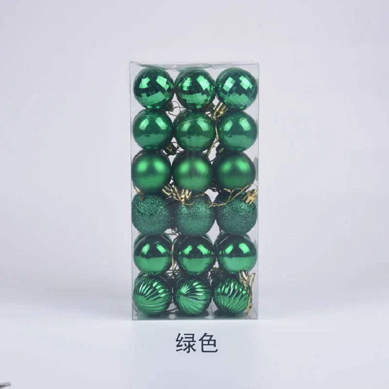 Bola de Natal conjunto de 36 peças de enfeite de árvore de Natal de 4 cm para aumentar