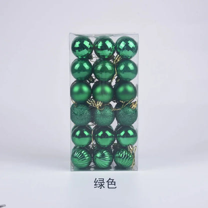 Bola de Natal conjunto de 36 peças de enfeite de árvore de Natal de 4 cm para aumentar