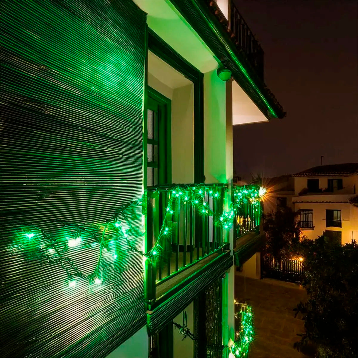 Pisca Cordão Varal Natal (Verde) e Pisca Cordão de Luz Fio Luzes Led Verde10 Metros 220v