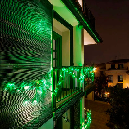 Pisca Cordão Varal Natal (Verde) e Pisca Cordão de Luz Fio Luzes Led Verde10 Metros 220v
