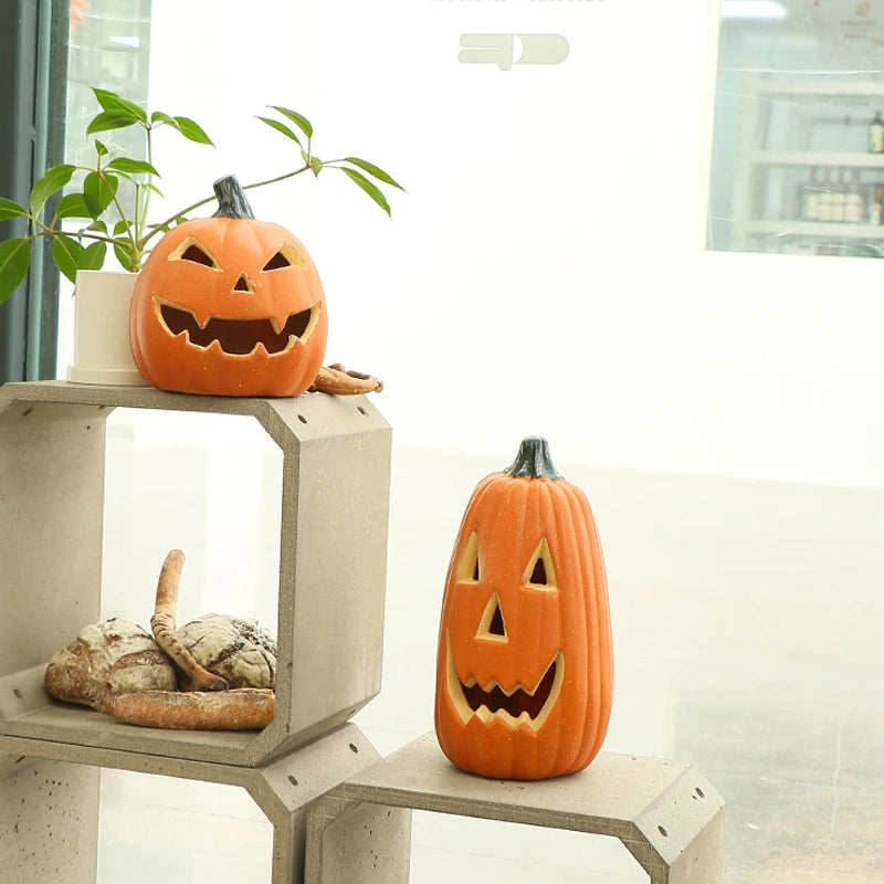 Luzes de abóbora, lanterna de abóbora, abóbora de Halloween, luz noturna LED e abóbora