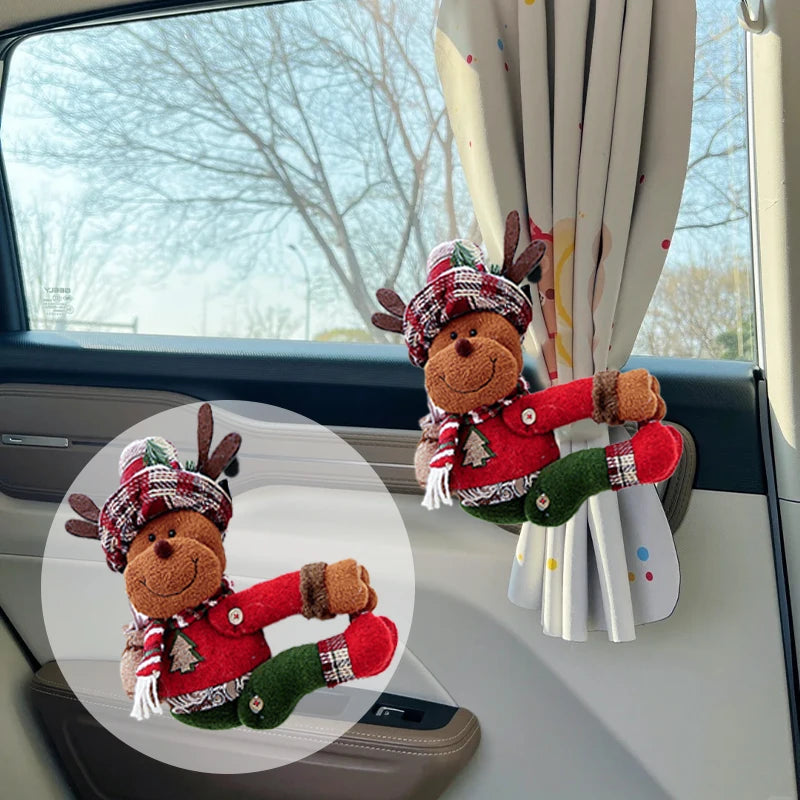 Fivela de Cortina de Natal Ajustável para Janela | Fivela Decorativa de Boneco de Neve