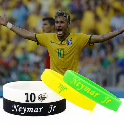 Pulseira de Copa do Mundo Pulseira esportiva silicone futebol futebol motivacional fitness