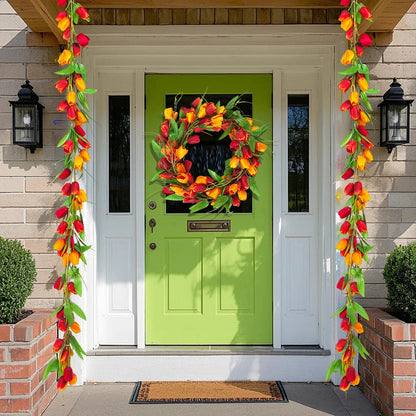 Coroa De Tulipas Do Dia Das Mães | Decoração De Portas