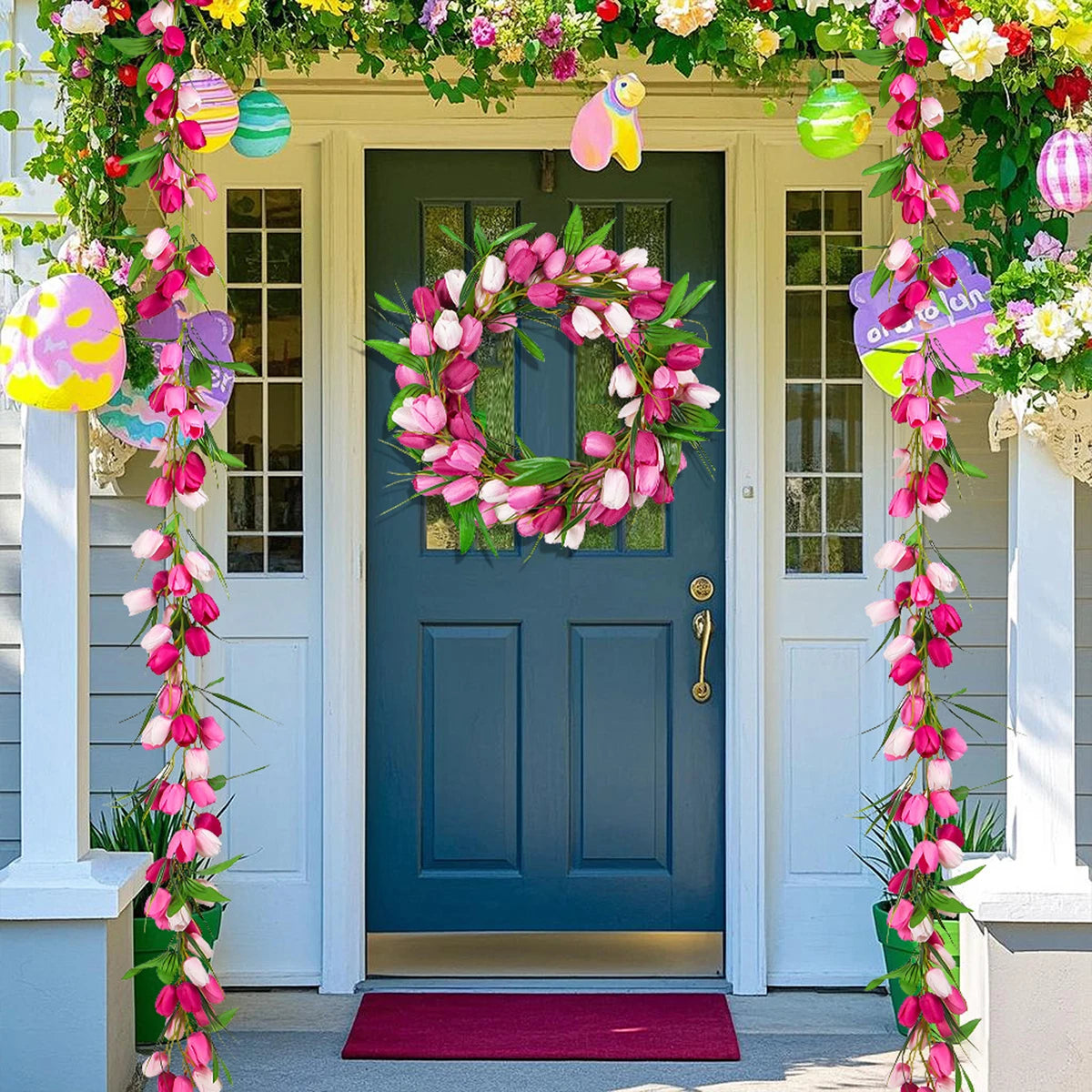 Coroa De Tulipas Do Dia Das Mães | Decoração De Portas