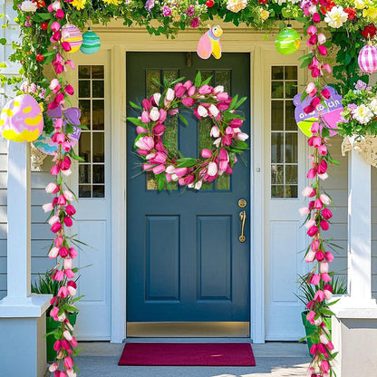 Coroa De Tulipas Do Dia Das Mães | Decoração De Portas