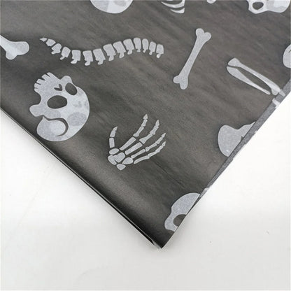 Papel de Seda Decorativo (Papel Tecido) com Estampas Temáticas de Halloween 50cm*35cm