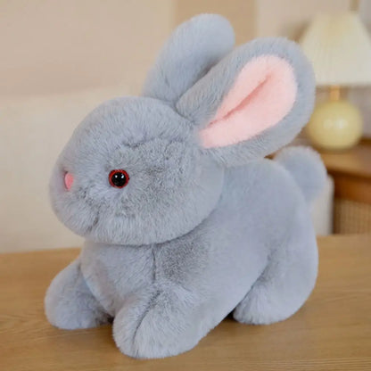 Coelho de 15/20 cm, adorável posição de deitada travesseiro fofo de abraço e confortável