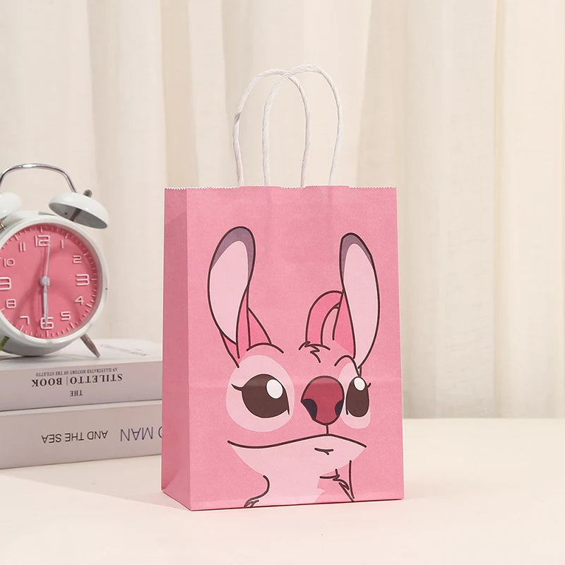 6 Peças Sacolas de Papel para Festas, Decoração de Festa Sacolas de presente Lilo & Stitch