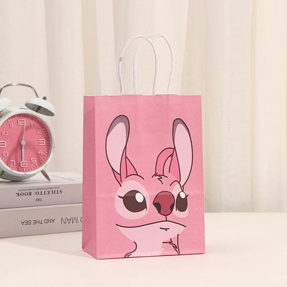 6 Peças Sacolas de Papel para Festas, Decoração de Festa Sacolas de presente Lilo & Stitch