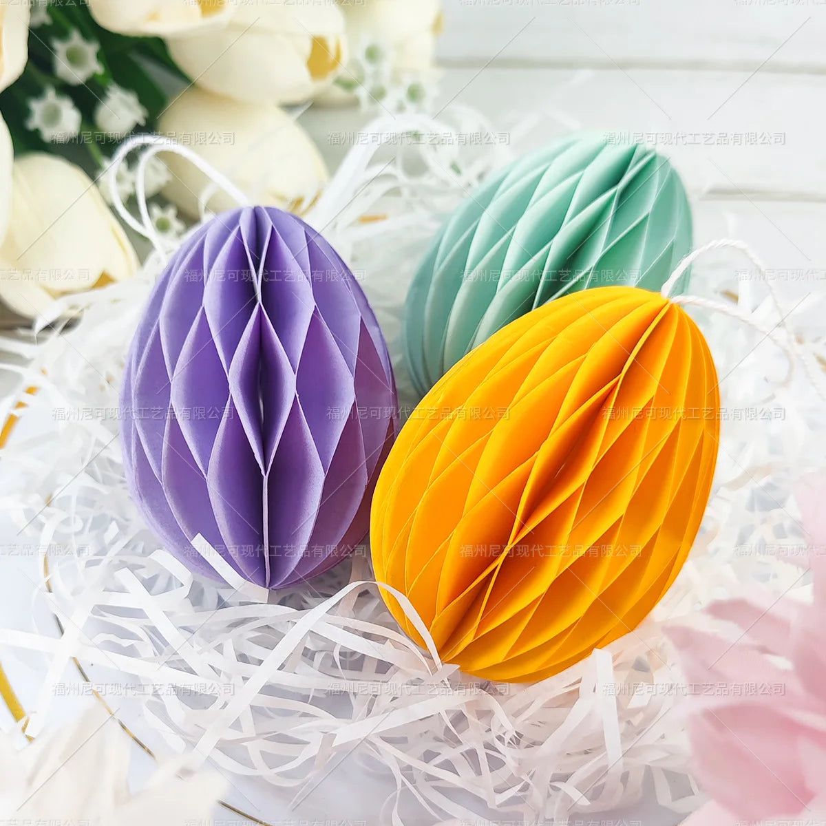 Papel para pendurar decoração de festa, 5 peças de bolas de favo de mel em forma