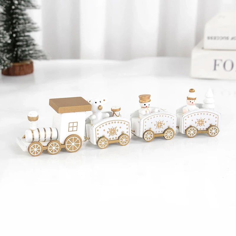 Trenzinho de Natal de Madeira Enfeite Decorativo de Mesa Mdf 25cm