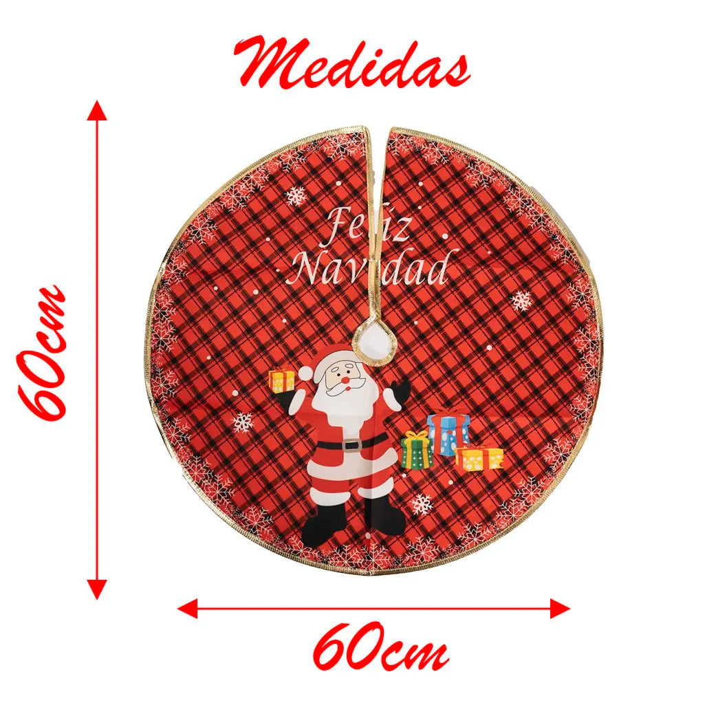 Saia Árvore de Natal Temática Papai Noel Presente 60cm e Árvore de Natal Temática Papai