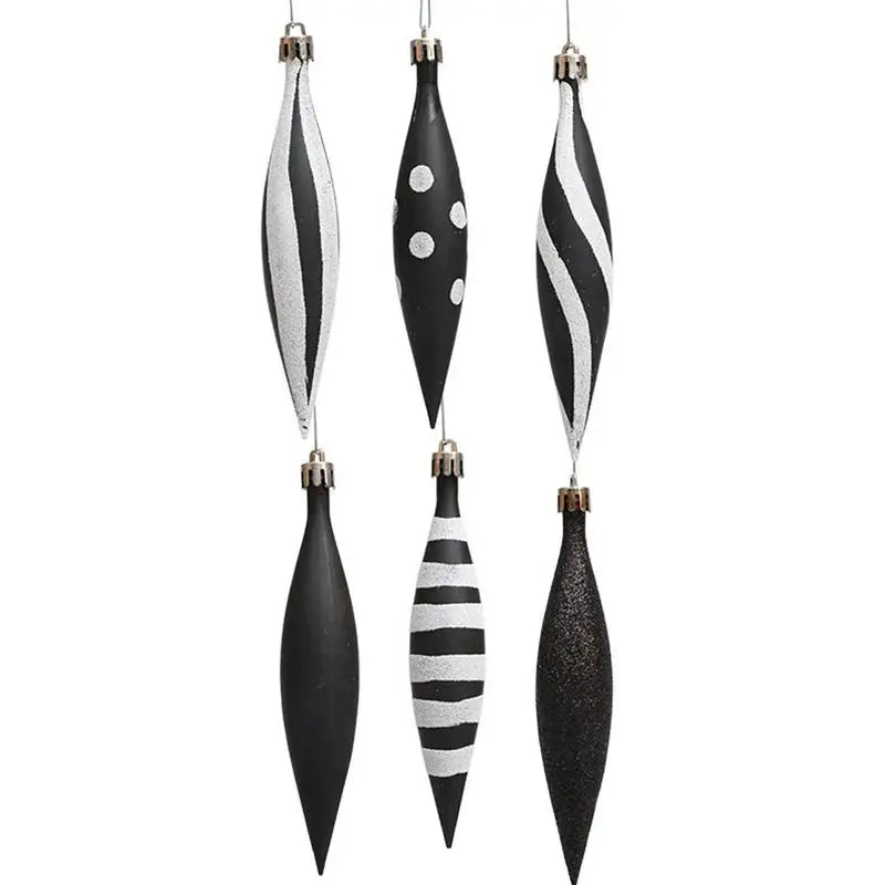 Bolas de Natal com Preto Conjunto de Enfeites Pendurados para Árvore de Natal