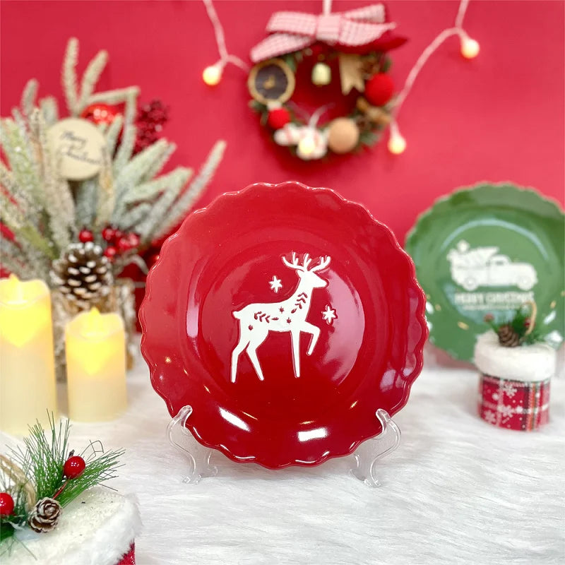 Bule de Chá em Formato de Árvore de Natal (820ml) e Bule de Porcelana Árvore de Natal Decorativo Cerâmica