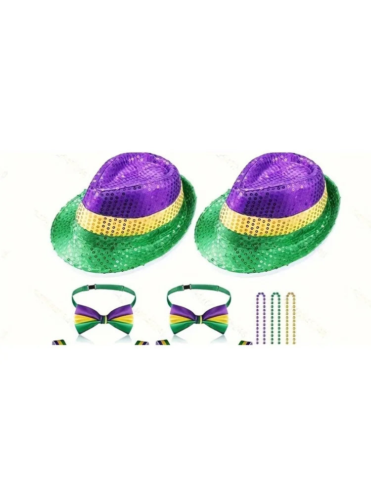 Conjunto de acessórios de fantasia de carnaval com 8 peças multi, Multi e Padrão