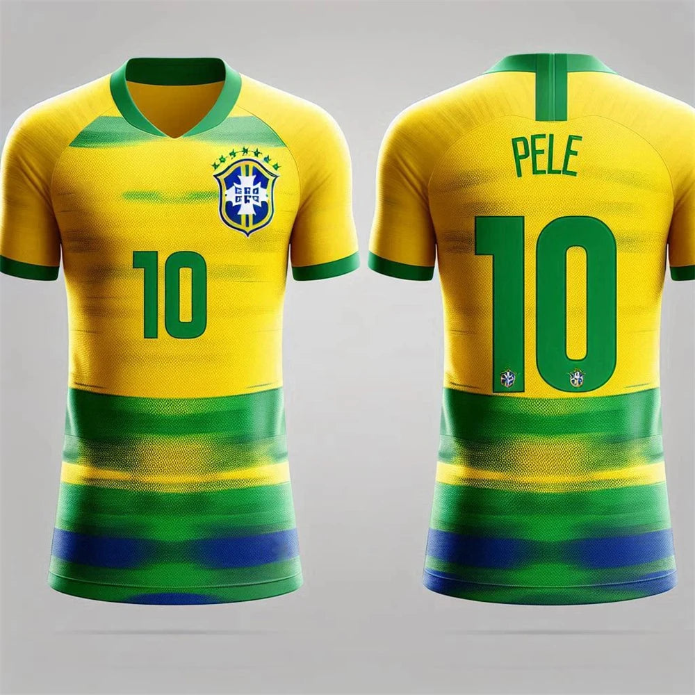 Camiseta Copa do Mundo Filtro UV Infantil Brasil Canarinho Amarelo Copa Torcedor