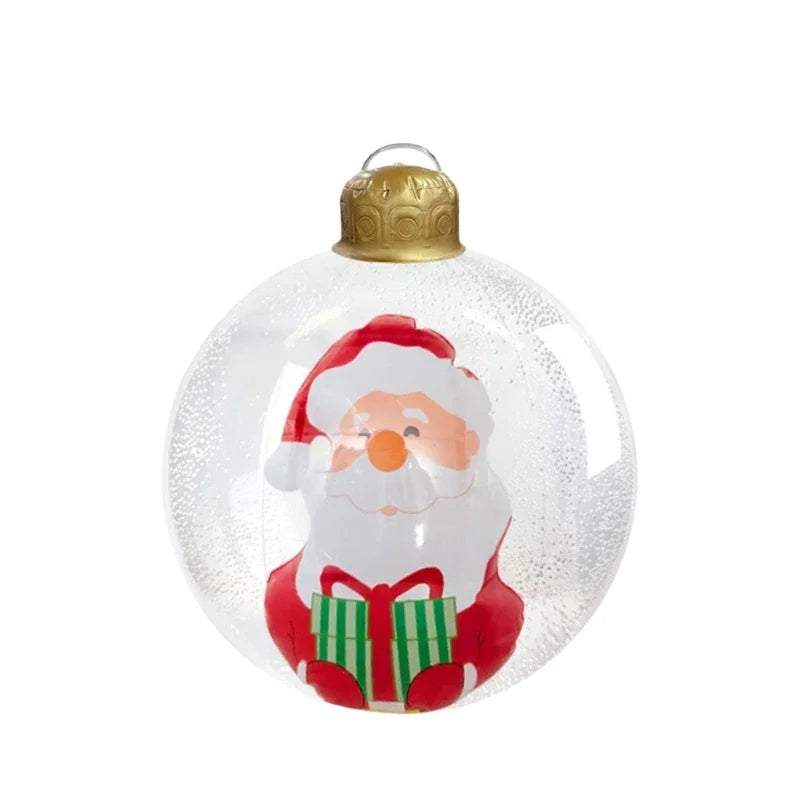 Bola Natal Inflável para Shopping Center e Bolas Natalinas Coloridas Cenários Fotográficos