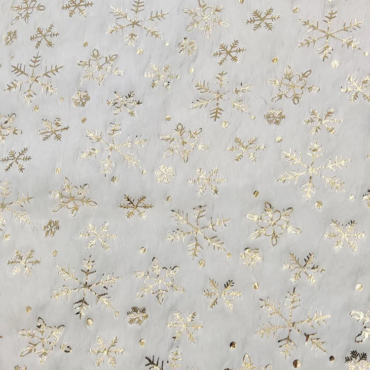 Toalha Estampa de Flocos Neves 40 Formas de Usar Árvore Natal, Saias, Capas de Almofada e 100% Poliéster