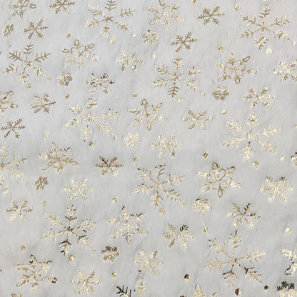 Toalha Estampa de Flocos Neves 40 Formas de Usar Árvore Natal, Saias, Capas de Almofada e 100% Poliéster