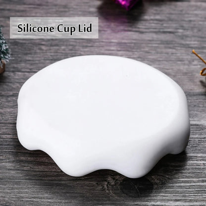 Caneca de vidro isolada de parede dupla, copo de café de Natal e copo de chá leite